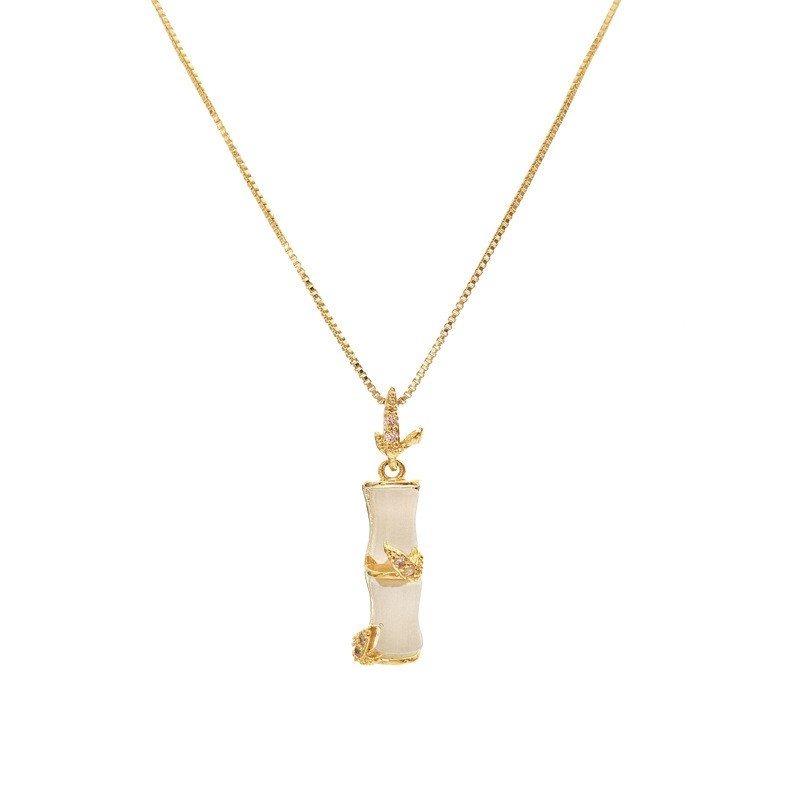 11 (3) Female bamboo pendant necklace - Image 1
